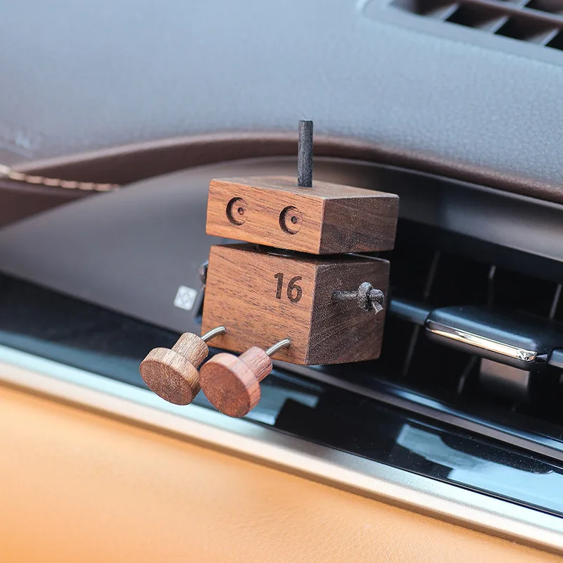 

Креативный деревянный робот-шевеленоги для освежения воздуха в доме, офисе, автомобиле, милый ароматический декор, освежитель воздуха для вентиляционных отверстий автомобиля