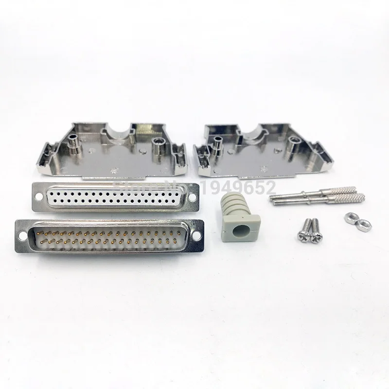 DB37 Parallel Port VGA Data Connector 37Pin 2 Row Metal Case Matel VGA Connector for Electronics