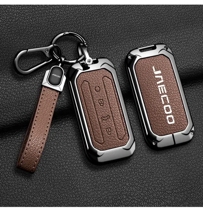 Chery Jaecoo J7 7 J5 5 2025 2026 Schlüsselanhänger Zinklegierung Leder Autoschlüssel-Abdeckung Autoschlüssel-Etui Schutzhülle Schlüsselanhänger Zubehör – Detail 13