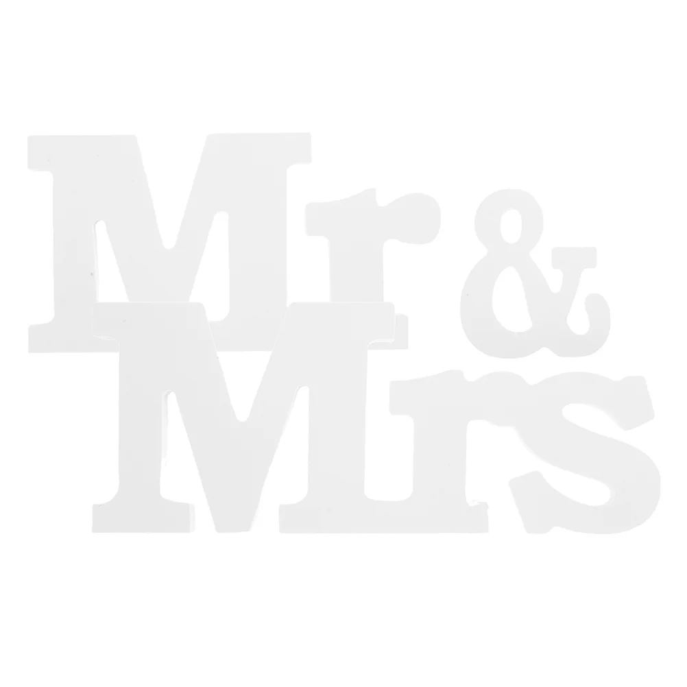 

2 set Mr Mrs Wedding Sign Wood Table Decoration Party Prop Rustic Letter Ornament Desktop Centerpiece Home Adornment Event