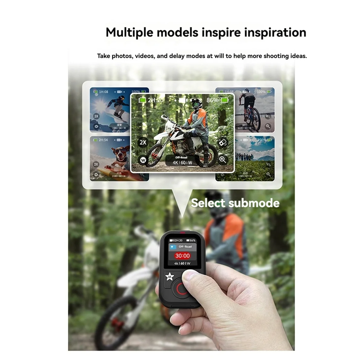 【قسيمة مستخدم جديدة!】جهاز تحكم عن بعد بلوتوث TELESIN T13 لـ GoPro Hero 13/12/11/10/9/ Max، التحكم في كاميرا الحركة مع حزام المعصم
