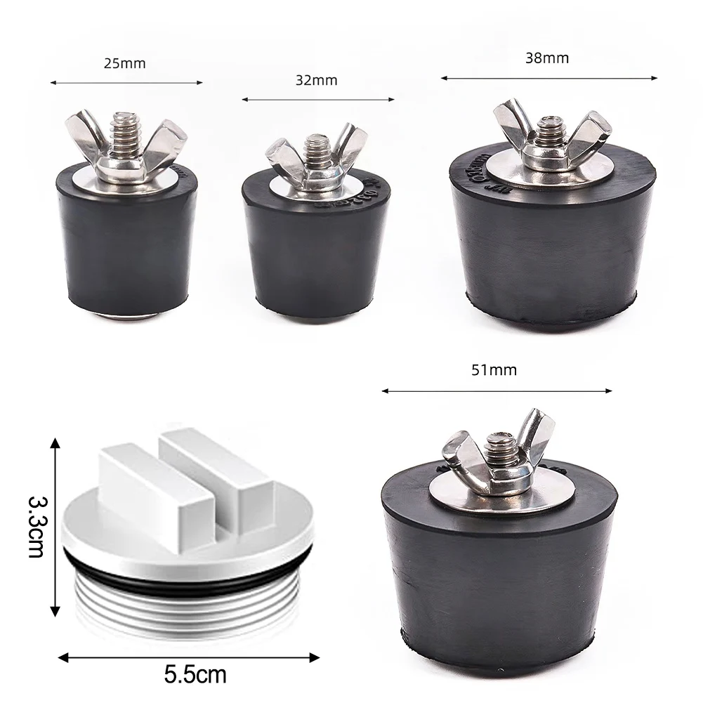 Winter Freeze Cover Set 6pcs - Plastic Weather Resistant for Outdoor Use Black White 25MM 32MM 51MM 38MM 2.2inch