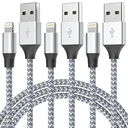 USB Cable for iPhone Charger 3Pack 3FT Lightning Cable Fast Charging for iPhone Charger Cord Compatible with iPhone  13 12 11