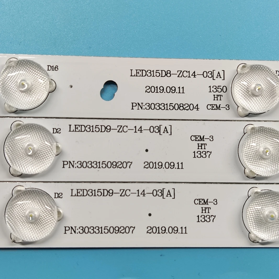 Imagem -02 - Tiras Levou Led315d9-zc1403a Led315d8 para Tcl Haier Le32f8210 32eu3100 Ld32u3100 Le32mxf5 Le32f8210 T32p11 L32he13n Mais + 9leds