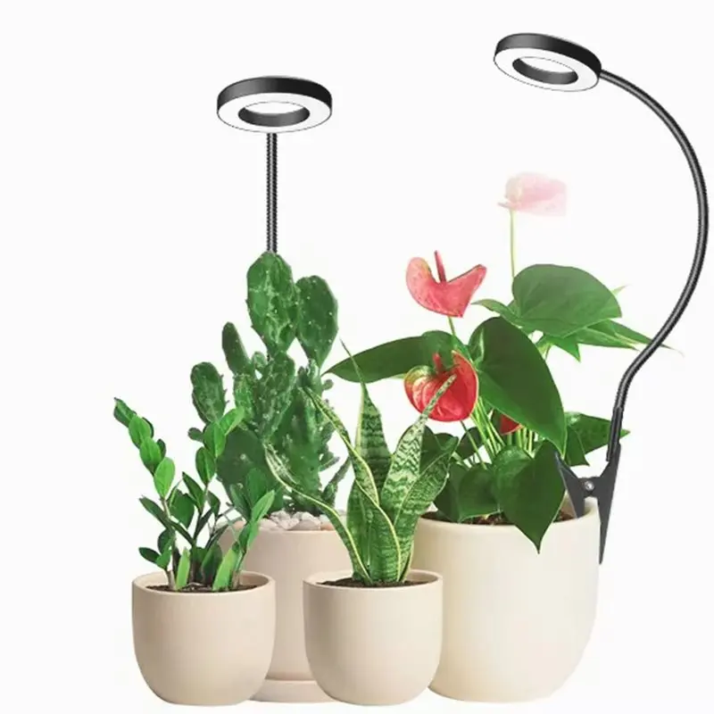 A02M-الطيف الكامل 3-Color مصباح النبات زهور كليب USB صغير توقيت يعتم ضوء النبات للتحويل