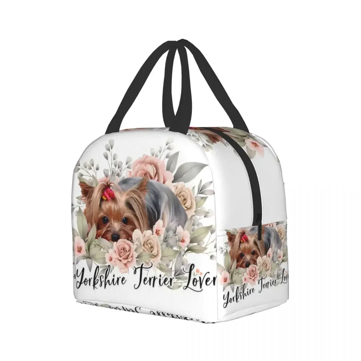 Yorkshire Terrier Mom Yorkshire Terrier Dad Insulated Lunch Bags for Outdoor Picnic Yorkshire Terrier Lover Bento Box Women Kids