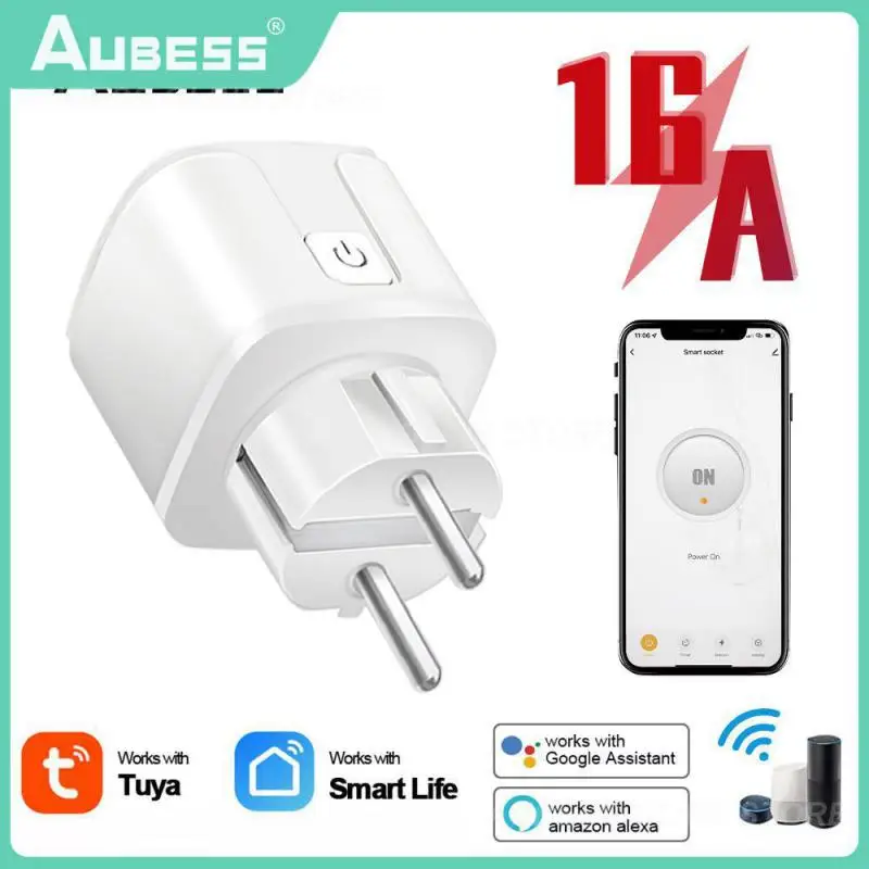 

Tuya 16A EU WiFi Smart Plug With Power Monitor Smart Life APP Timer Remote Smart Power Socket via Home Alexa Yandex Alice