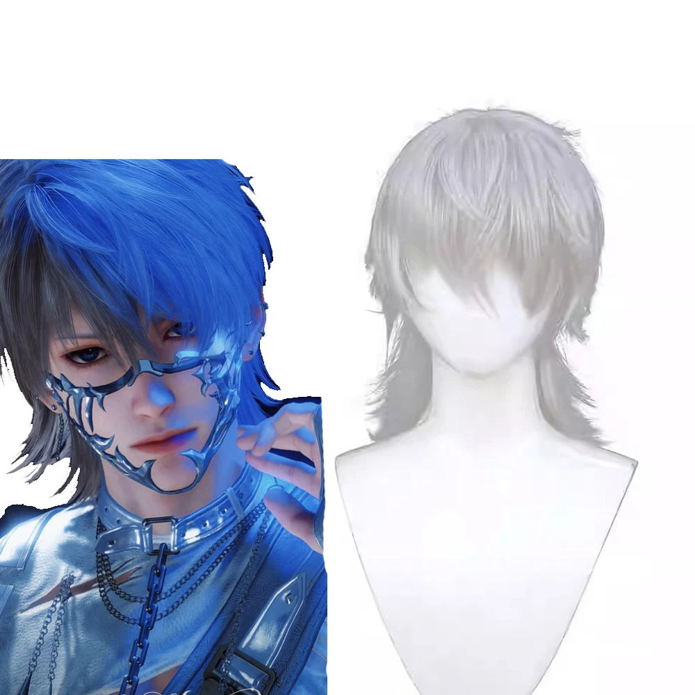 

Game Love and Deepspace Xavier Cosplay Wig Mask Woman Man Cosplay Wolf Cut Hair Heat Resistant Synthetic Wig Tomorrow's Catch