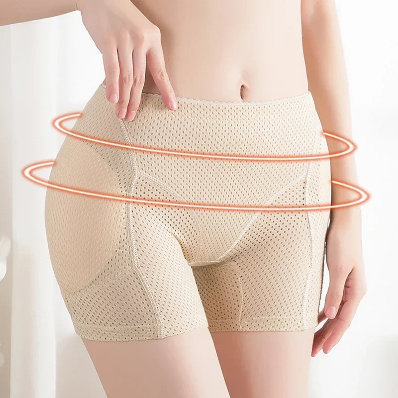 Wechery Hip Curve Builder Padding Panties Hip Pads Butt Lifter Women Control Panties Sexy Boyshorts Shapewear Breathable Nude