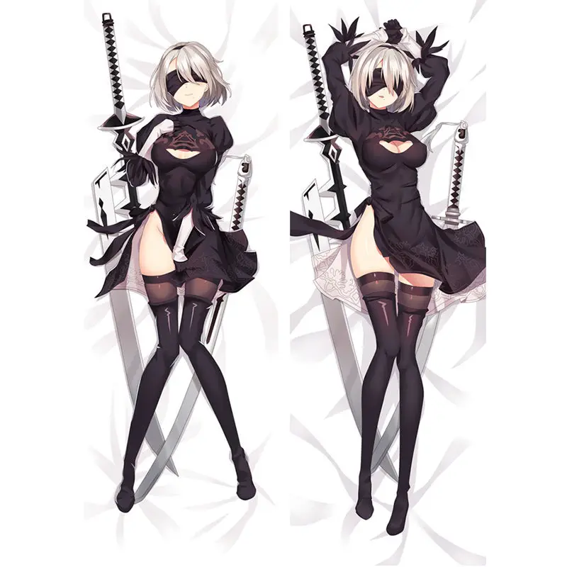 Anime NieR:Automata Pillow Covers YoRHa 2B 9S  Case Sexy 3D Double-sided Bedding Hugging Body case Customize Gifts