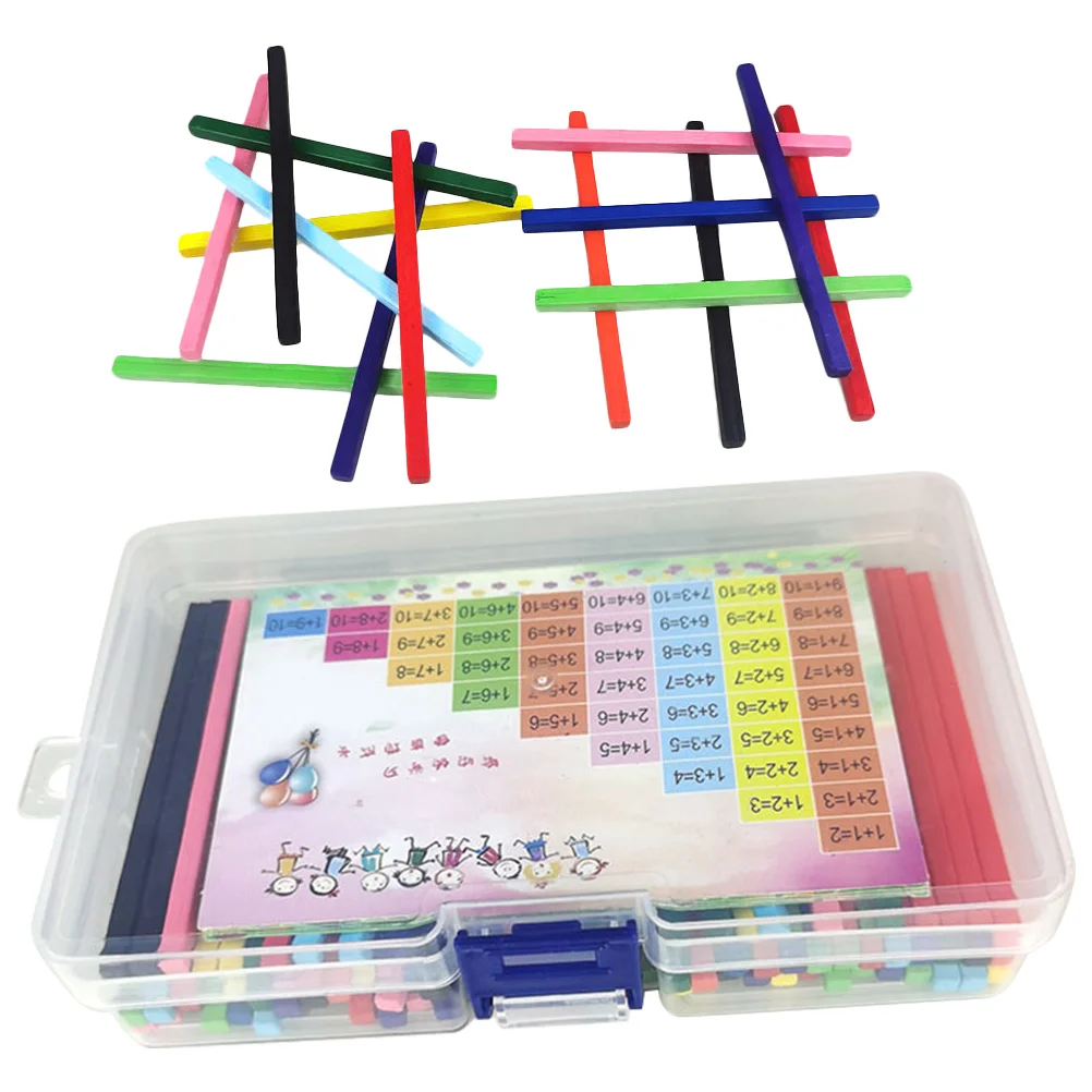 1 ensemble de manipulateurs mathématiques Montessori, tiges de comptage, bâtons de Puzzle, jouets éducatifs pour enfants, outils pédagogiques d'arithmétique sûrs