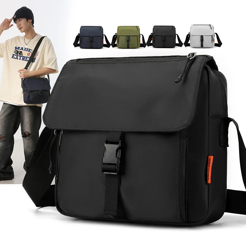 

Men's Messenger Bag Crossbody Shoulder Bags Men Small Sling Pack For Work Business Waterproof Nylon Packs Satchel Purse