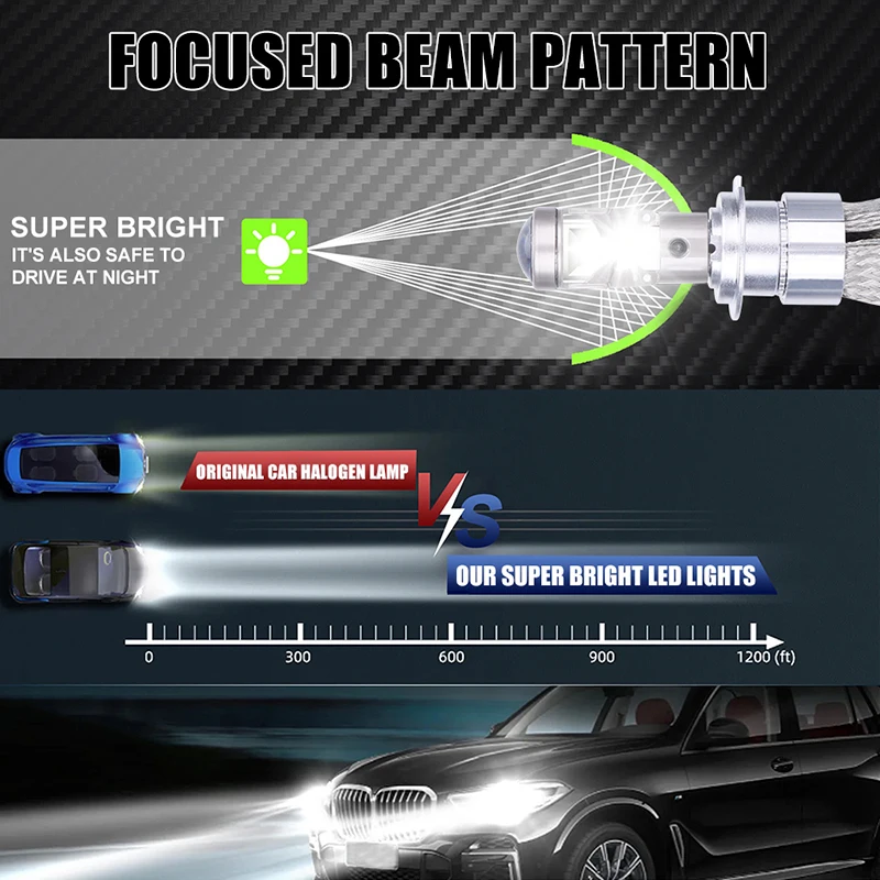 HB3 9005 LED الضباب كشاف ضوئي العدسات 360 عدسة صغيرة مع النحاس الفرقة 6000K Canbus لا أخطاء السيارات العلوي مصباح PTF بدون مروحة