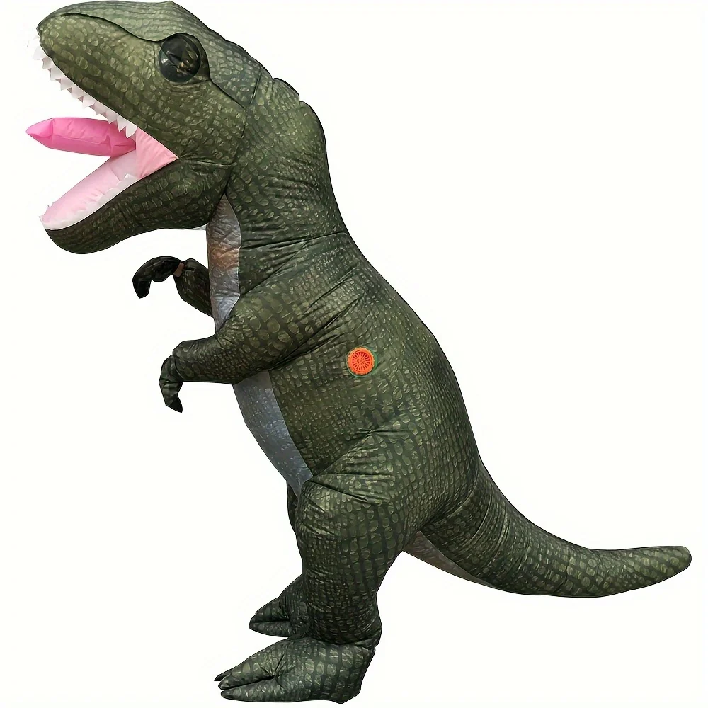 New Christmas T-Rex Dinosaur Inflatable Costume Purim Halloween Party Cosplay Fancy Suits Mascot Cartoon Anime for Adult Kids