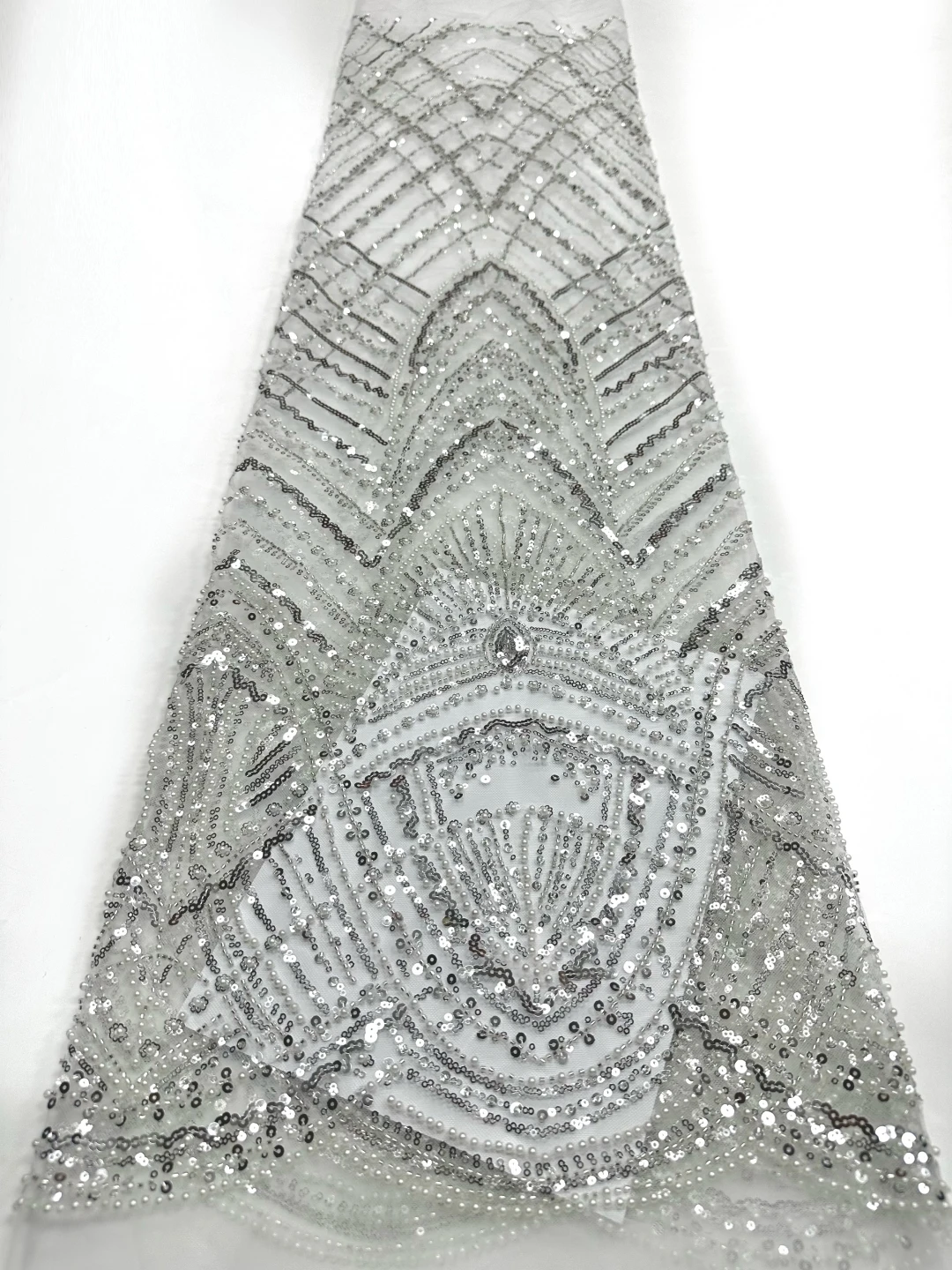 

Haitpant Luxury Beaded Lace Fabric African Sequins Bridal Embroidery Nigerian Wedding Groom French Tulle for Sewing