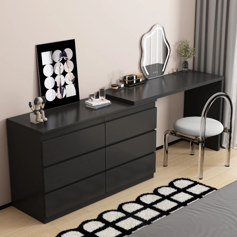 Black Vintage Dressers Nordic Extendable Table Top Makeup Artist Dressers Storage Bed Side Table Schmincktisch Room Furniture