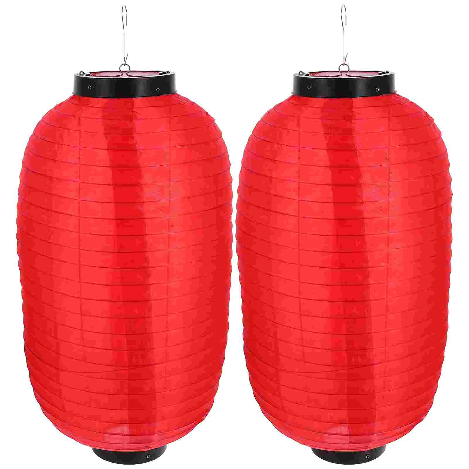 

2 Pcs Light Covers Japanese Silk Lantern Waterproof Hanging Style Exquisite Outdoor Red Beautiful Child