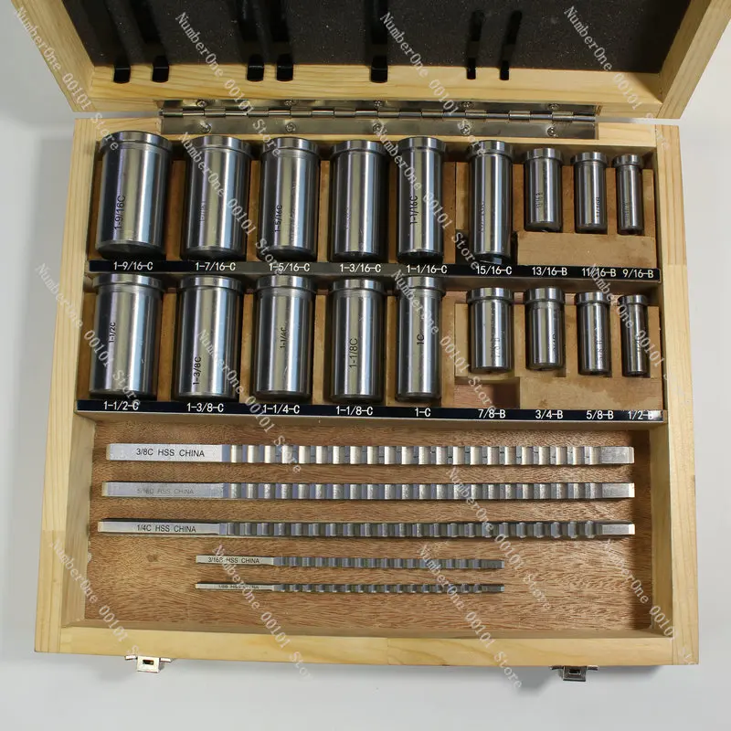 

30-Piece imperial broach set, involute spline broach, standard part metric broach keyway push knife in stock