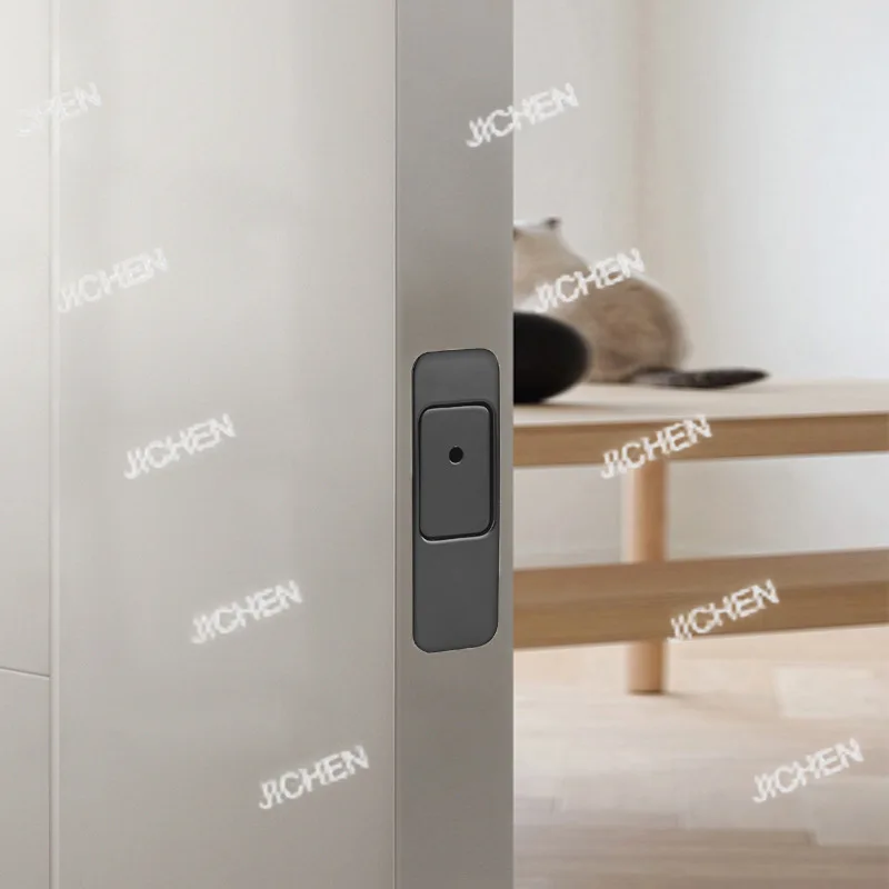 مزلاج مغناطيسي غير مرئي، باب دخول الباب الخشبي، مزلاج مخفي، باب مزدوج، كتم الصوت التلقائي #4