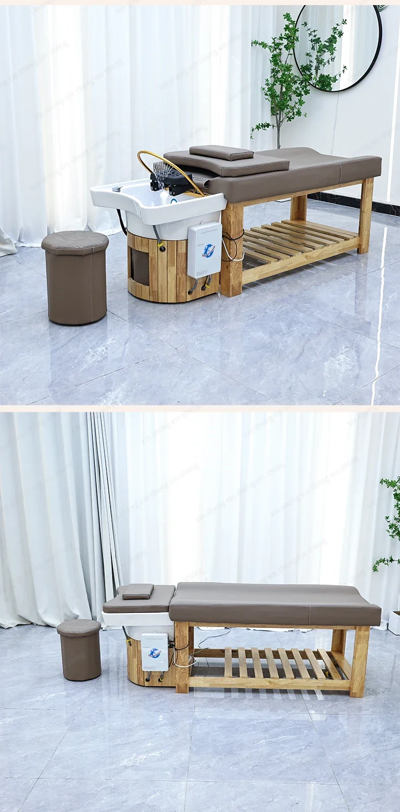 XinSheng Massagetisch Massagebett Shampoo Betten Kopf SPA Salonmöbel Haarwaschgeräte Schönheitspflege Bett Sofakissen – Detail 14