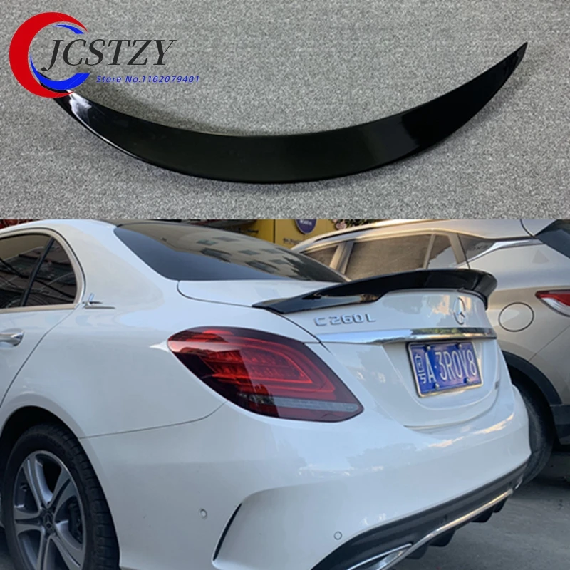 For Mercedes Benz W205 Spoiler 4-Door C180 C200 C250 C260 ABS Plastic Tail Wing Unpaint and Lacquer Color