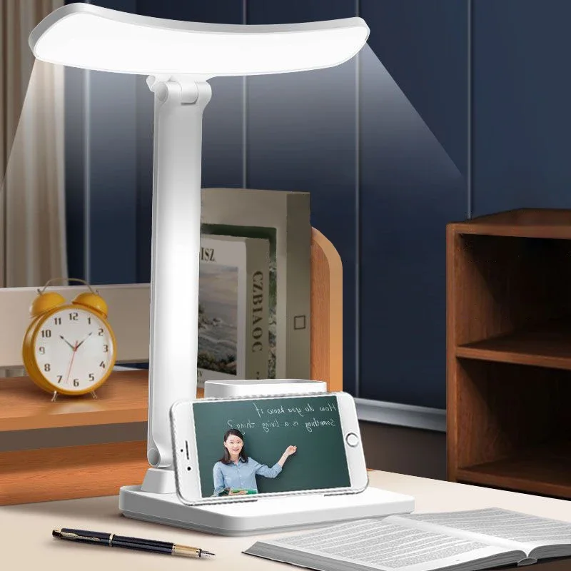 LED-Schreibtischlampe, USB wiederaufladbar, 3-stufig dimmbar, Touch-Nachtlicht, Augenschutz, faltbare Tischlampe für Schlafzimmer, Nachttisch, Schreibtisch
