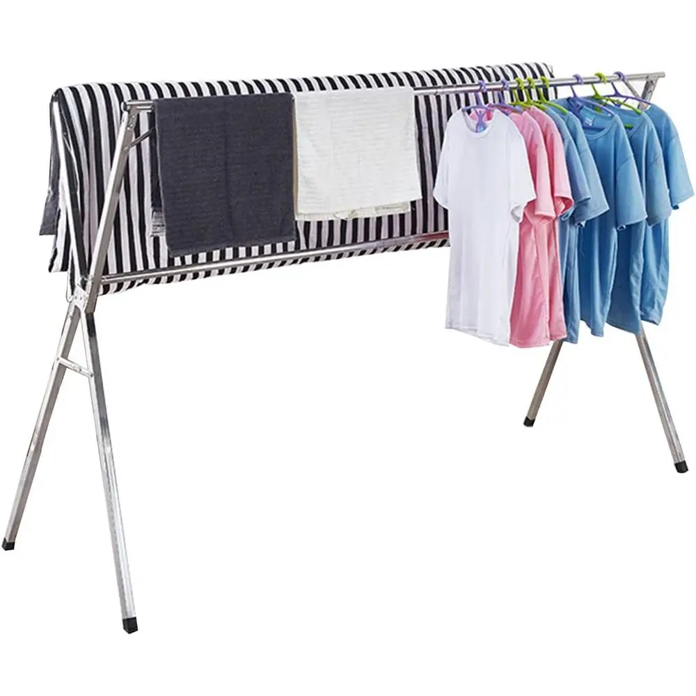 

Выдвижная сушилка для одежды из нержавеющей стали, сверхмощная для внутреннего и наружного использования, 200 см