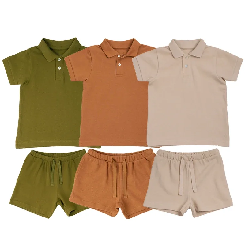 

Fashion Toddler Baby Boy Girl Clothes Set Summer Baby Girl Clothing Kids Sports Polo T-Shirts + Shorts 2Pcs Kids Suits Outfits