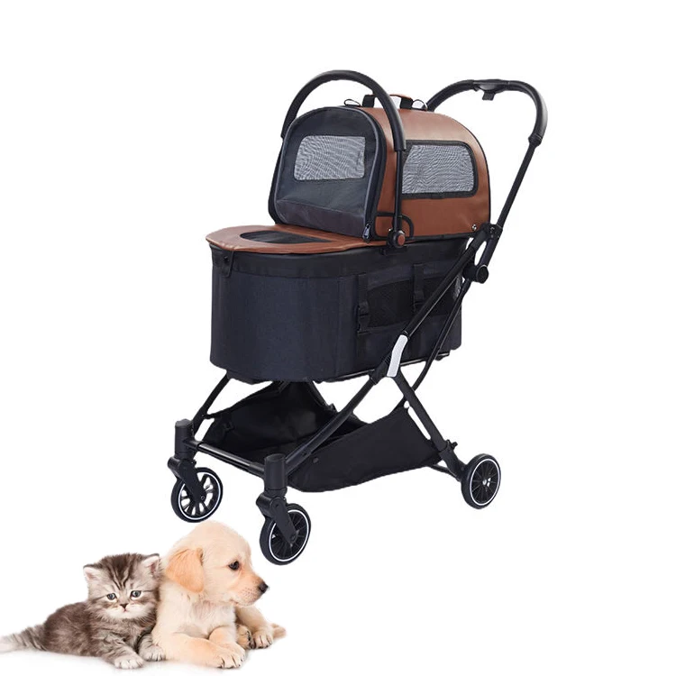 Premium Quality Strollers Walkers Carriers Pet Dog Stroller with Detachable Carrier