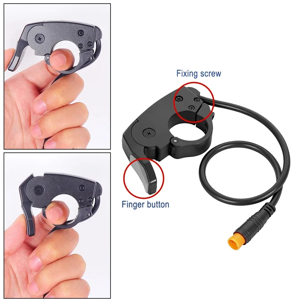 TT009 Finger-Gashebel Universal 36V 48V 60V 72V Elektrofahrrad Roller 3-Pin Beschleuniger Links Rechts 22mm Lenker Ersatzteile – Detail 4