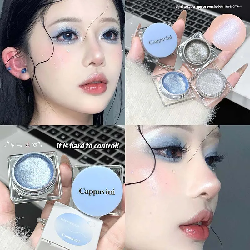 Fard à paupières en Gel liquide, surligneur corporel à paillettes perlées, diamant monochrome scintillant, ver à soie, éclaircissant, paillettes à haute brillance, séchage rapide