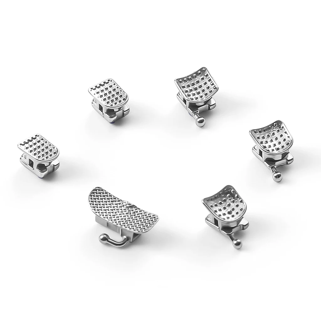 24 Stück AZDENT Zahnspangen, selbstligierende Brackets, Mini Roth/MBT.022, Haken 3 4 5, Bukkalröhrchen, MIM Monoblock-Basis – Detail 3