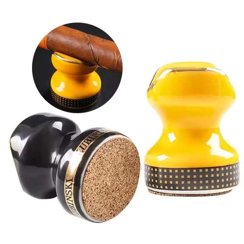 

New Portable Mini Ceramic Cigar Holder - Single Cigar Rack Display Stand with Creative Design, Smoking Accessories