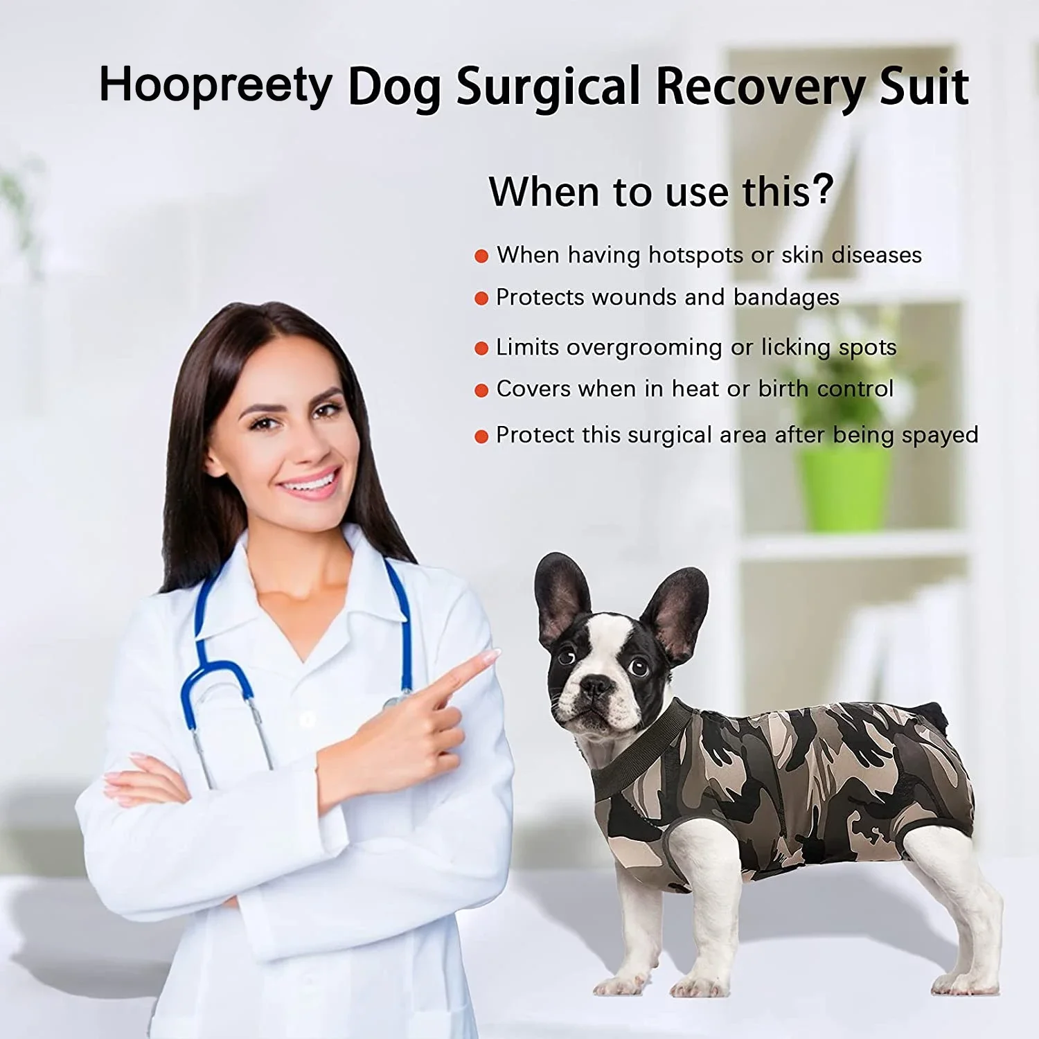 Dog Recovery Suit Abdominal Wound Surgical Clothes Dogs Anti-licking Pet Onesies Vest Post Surgery Dog Sterilization Suit