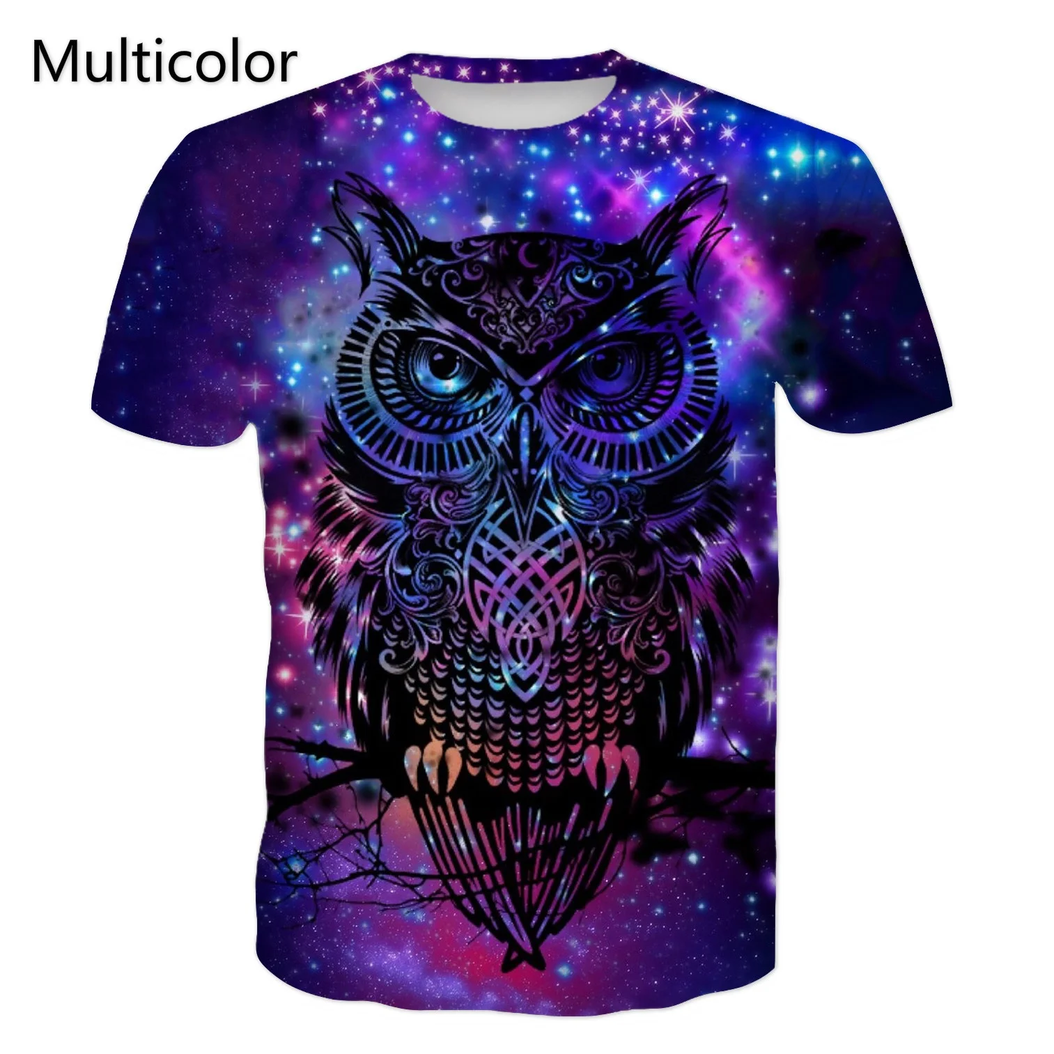 New Style Funny Owl Tshirt 3D Printing T Shirt Summer Men/Women Fashion Tops Short Sleeve