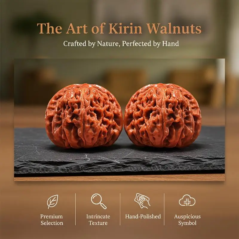 1 Pair Walnut Hand Massage Balls Solid Wood Stress Relief Hand Exercise Tool for Elderly Office Home Use