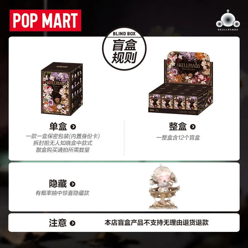

Оригинальная коллекционная фигурка POPMART SKULLPANDA из серии «Четыре акта цветения» в закрытой упаковке – идеальный подарок на день рождения