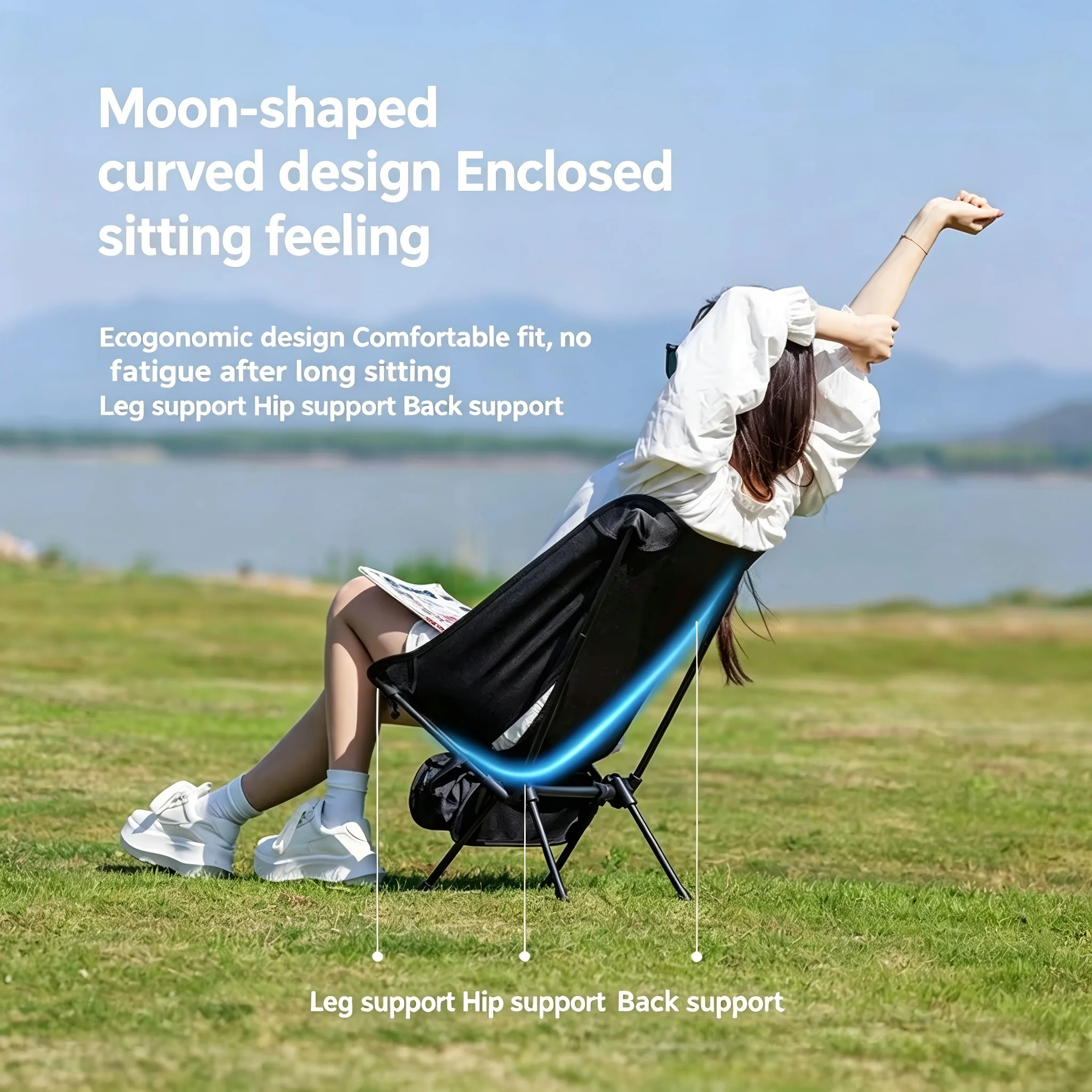 Lightweight Outdoor Camping Folding Recliner Chair Beach Camping Chair