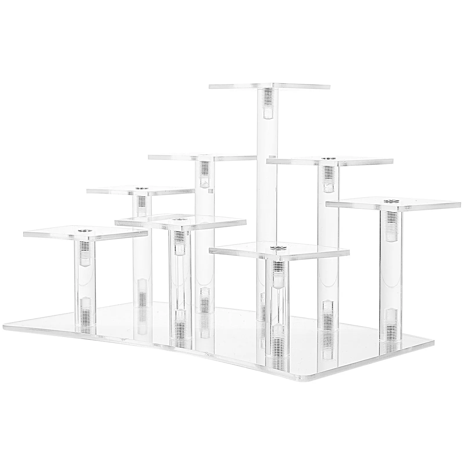 

Smooth Finish Acrylic 8-Tier Display Rack for Jewelry Collectibles Handicrafts Storage Shelf Stable Structure Easy Installation