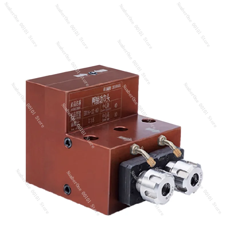 ER Two-Axis Power Head Spindle, ER16/25/32 Assembly, Drilling Boring Milling Tapping Tool