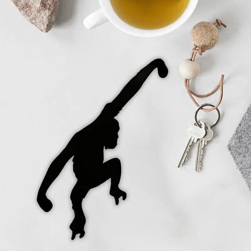 Cat Tail Monkey Shaped Decor Holder Iron Storage Rack Funny Durable Key Hanger Fresh Banana Holder Seamless Hook Tool For Kitche