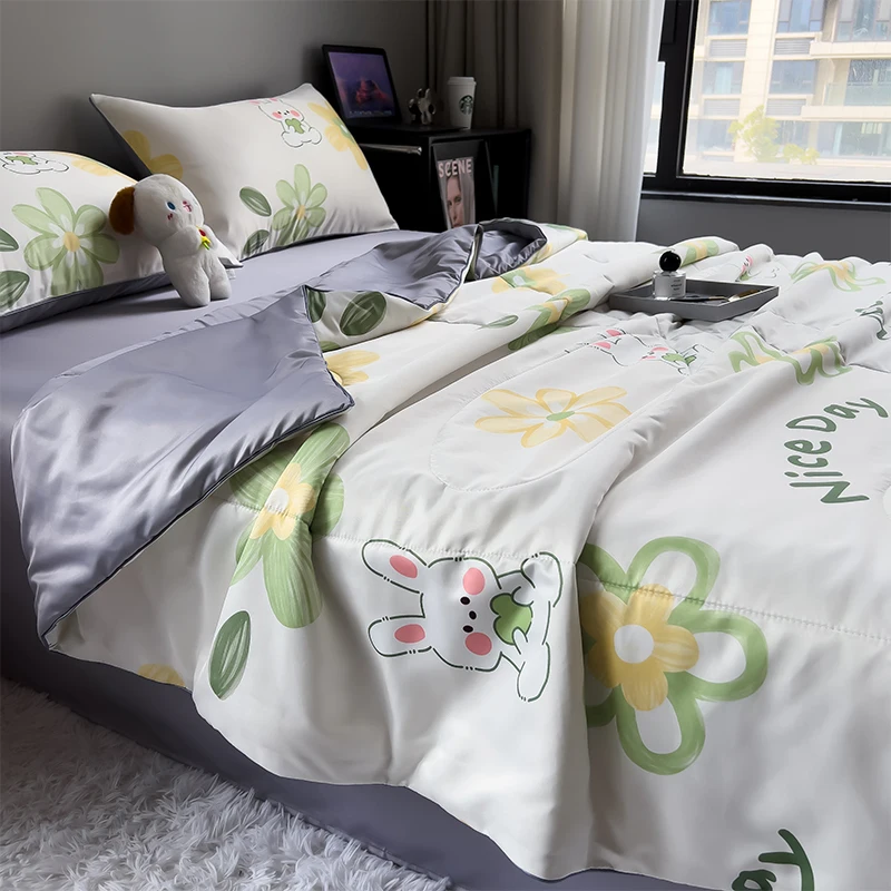 

2024 Air Condition Cool Quilt 150/180/200CM Queen King Comforter Summer Comfortable Duvet Breathable Soft Nap Throw Blanket