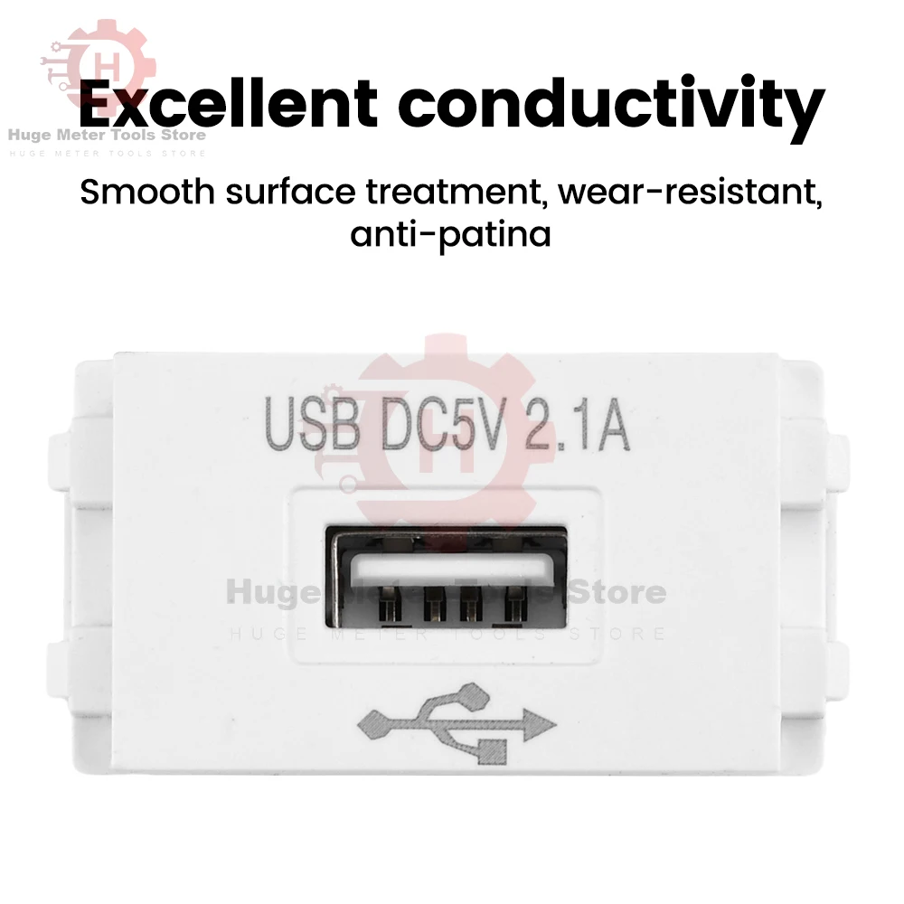 USB Mobile Phone Charging Panel Power Module 220V Socket 5V Transformer 2.1A Charging Power Socket Switching Adapter