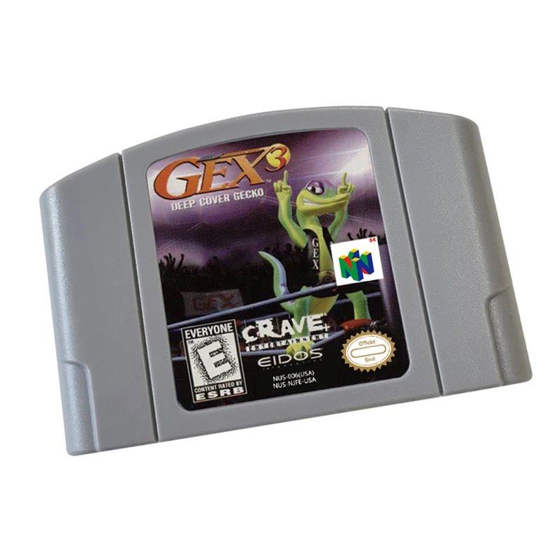 N64 games Cartridg-Gex 3 deep cover gecko 64 NTSC  And PAL Version Retro Games reconstructed