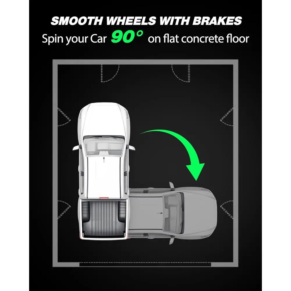 مجموعة دوللي سيارة شديدة التحمل مكونة من 4 قطع، سعة 6000 رطل، عجلات دوارة لسهولة حركة المركبات، أحمر #3