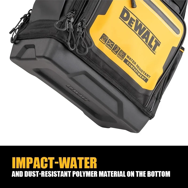 DEWALT-mochilas de herramientas de mano eléctricas, accesorios de almacenamiento, Serie PRO, DWST60102-1, IP54, 1680D