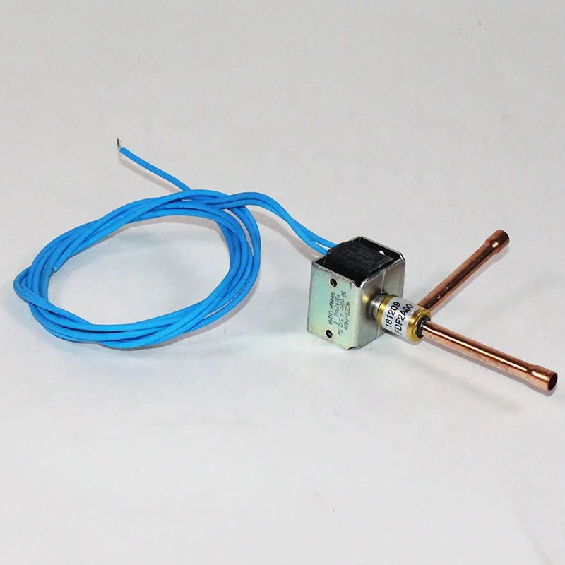 FDF-2A Normally Closed Mini -flow Copper Refrigeration System Right Angle 2-way Valve Solenoid Valve AC220V