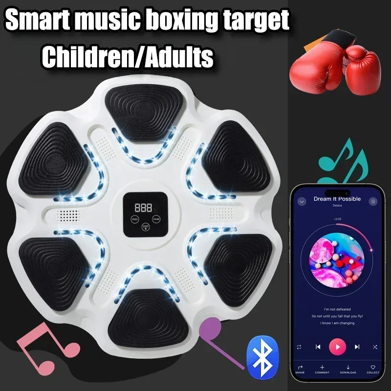 Smart Music Boxing Machine Adult/Children Sports Fitness Boxing Trainer Home Exercise Response Training Boxing Wall Target