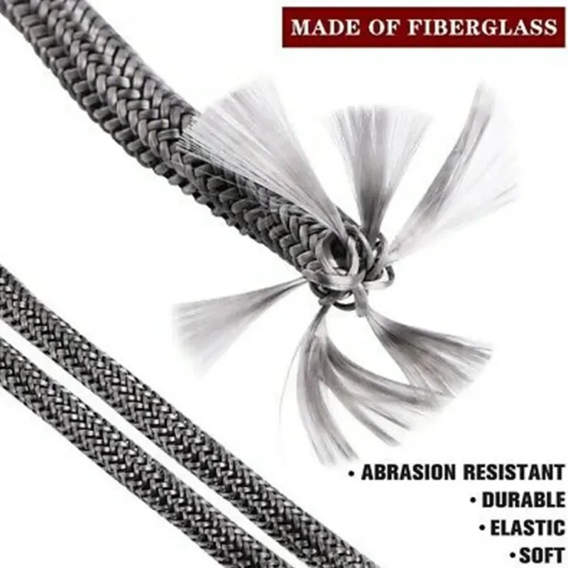 6/8/10/12mm 2M 3M 5M Holzofen Dichtung Kamin Dichtung Seil Fiberglas feuerfeste Schnur Holzofen Brenner Türdichtung – Detail 2