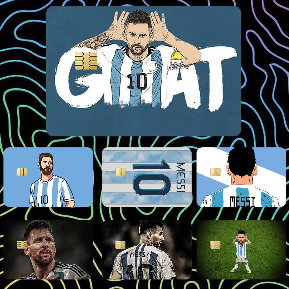 Lionel Messi Cool   Sticker Film Tape Skin for Credit Card Debit Card Cartoon Waterproof Stickers